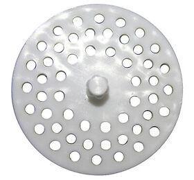 02-4021 White Plastic Disposal Sink Strainer Fits Most Carded Quantity 6