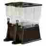 1085103 Carlisle 3 Gal Double Reservoir Premium Trim Clear Polycarbonate Beverage Dispenser Black 077838112748