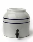 2.5-ga New Wave Enviro Products Blue Striped Porcelain Water Dispenser Single 2.5-ga New Wave Enviro Products Blue Striped Porcelain Water Dispenser Single