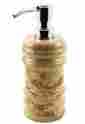 504sb-chrome Nature Home Decor Sahara Beige Marble Lotion Dispenser