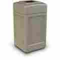 732102 Commercial Zone Square Waste Receptacle 42 Gallon Beige 653410002630
