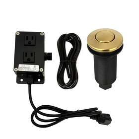 Akicon 705842406064 Garbage Disposal Kitchen Air Switch Kit Brushed Gold
