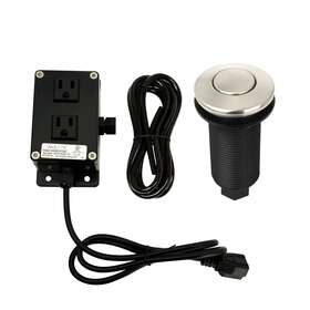 Akicon 810092567554 Garbage Disposal Kitchen Air Switch Kit Brushed Nickel