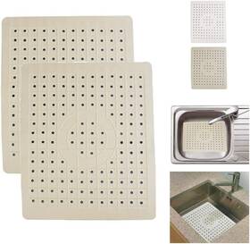 Alltopbargains Ha090-2pc 2 Pack Kitchen Sink Mat Drain Pad Protector 10 Inch X 12 Non-slip Rubber Durable