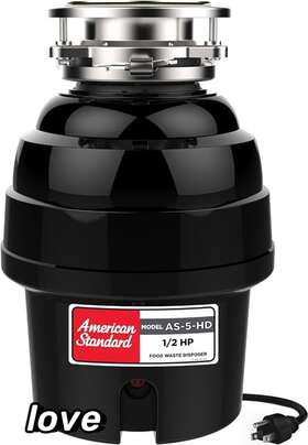 10-us-as-5-hd American Standard Garbage Disposer 1/2hp Heavy Duty Black New