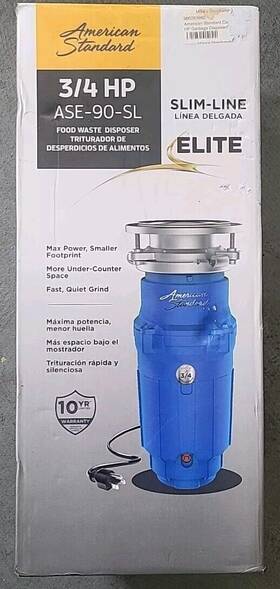 15-ca-ase-90-sl American Standard Elite Ase-90-sl Slim Line Garbage Disposal 3/4 Hp