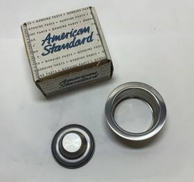 4366200.075 American Standard Disposal Drain Rim And Stopper For 3 1/2 Inch Outlet Stainless