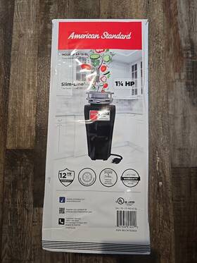 As-12-sl American Standard Model Slim Line 1- 1/4 Horsepower...grinding System