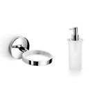55006.09 Baketo Holder Chrome Polished Dispenser Soap White Ceramic