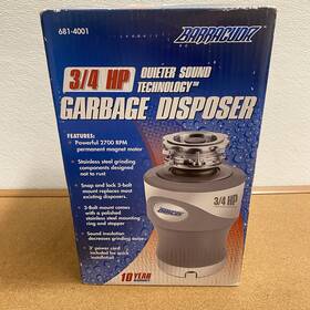 681-4001 Barracuda 3/4 Hp Garbage Disposal Disposer Quiet Sound 2700 Rpm New
