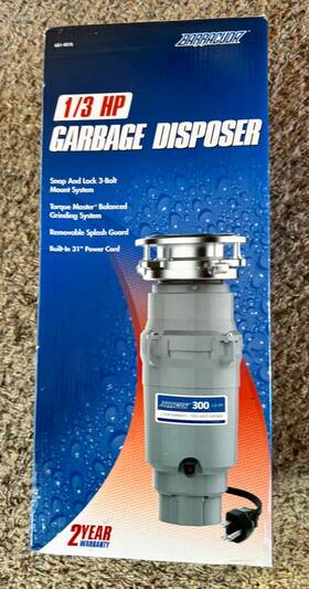 681-4010 Barracuda New 300 Garbage Disposal 1/3 Hp / Power Cord Mount And Manual