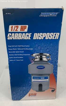 681-4012 Barracuda 1/2 Hp Garbage Disposer Snap And Lock 3-bolt Mount System