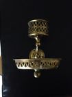 Brass Cup Soap Dish Wall Mounted Holder Antique