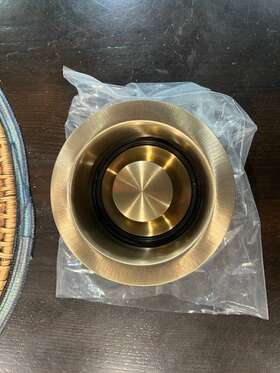 69070-gl Brizo Kitchen Disposal And Flange Stopper For Sink Drain - Luxe Gold
