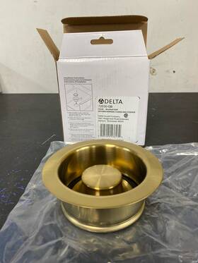 72030-gb Delta Brushed Gold Garbage Disposal Flange And Stopper For Kitchen Sinks
