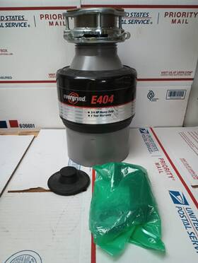 E404 Evergrind 050375002598 Garbage Disposal 3/4hp Heavty Duty New Other Fast / Free Shipping