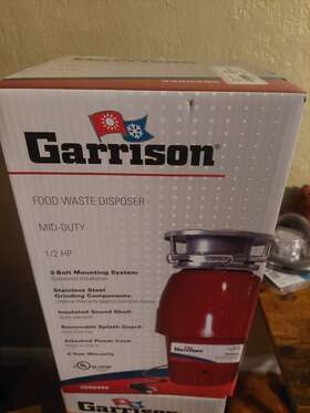 3580494 Garrison Garbage/ Food Waste Disposal 1/2 Hp #3580494 New Horsepower
