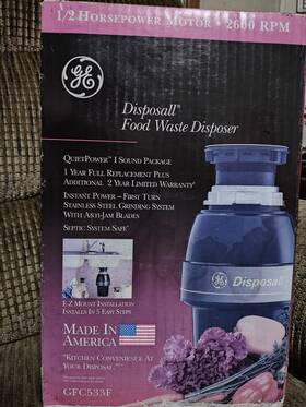 Ge Gfc533f Vintage Disposall Food Waste Disposer 1/2 Horsepower 2600rpm Usa Made