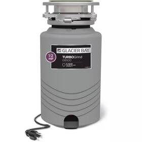 Glacier Bay 445042582573 Turbogrind 1/2 Hp. Continuous Feed Garbage Disposal With Power Cord