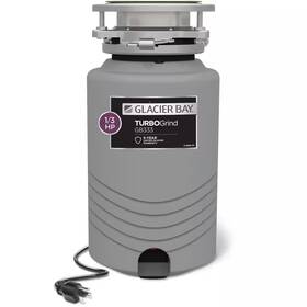 Glacier Bay 445057820806 Turbogrind 1/3 Hp. Continuous Feed Garbage Disposal With Power Cord