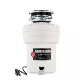 Glacier Bay 705353919152 Turbo Grind Premier 3/4 Hp Continuous Feed Garbage Disposal With Power Cord