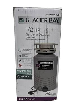 Gb500 Glacier Bay 707534504010 Turbogrind 1/2hp Garbage Disposal Continuous Feed