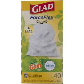 012587786857-6a Glad 6 Pack Force Flex Febreze Freshness Waste Bags 59.6 Cm X 64.5 18.3
