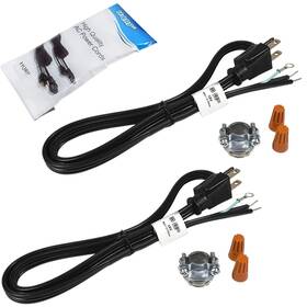 Hqrp 884667964413 2-pack Garbage Disposal Power Cord Kits Compatible With Insinkerator Crd