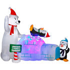 89898 Inflatable Living Bear Lighted 6-ft Polar Holiday Animatronic Christmas