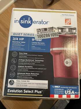 Insinkerator 050375021957 Quiet Series 3/4 Hp Garbage Disposal