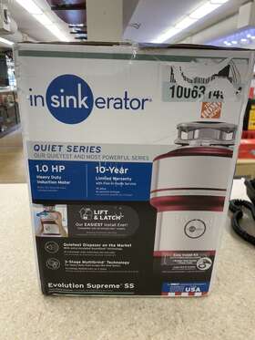 Insinkerator 050375026112 New Evolution Supreme Ss 1 Hp Food Garbage Disposal Quiet Series