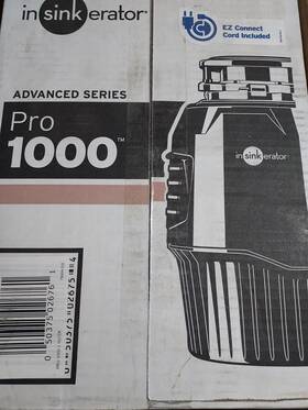 Insinkerator 050375026754 Advanced Series Pro 1000 Garbage Disposal New