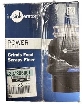 Insinkerator 050375027492 Garbage Disposal 3/4 Hp Power Series Ez Connect Untested