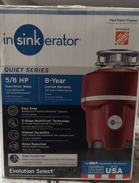 1892904 Insinkerator Evolution Select 5/8 Hp Continuous Feed Garbage Disposal