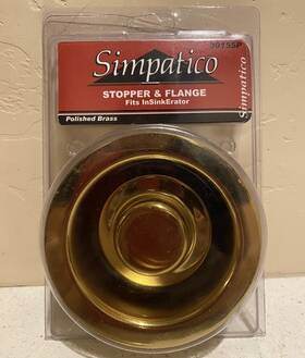 30155p Insinkerator Simpatico Stopper And Flange Set - Polished Pvd Fits New