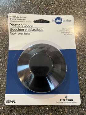Insinkerator 359627146432 Stp-pl Kitchen Sink Drain Stopper For Garbage Disposals Black New