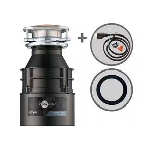 Insinkerator 445012720790 Badger 100 1/3 Hp Continuous Feed Kitchen Garbage Disposal With Power Cord And