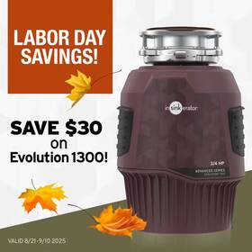 1300 Insinkerator 445042886886 Evolution 3/4 Hp Garbage Disposal Advanced Series Ez Connect Continuous F