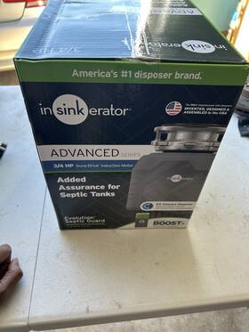 Insinkerator 78371w Advanced Series 3/4 Hp Garbage Disposal Dura-drive Ez Connect