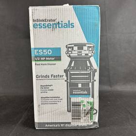 Insinkerator 80890a Essentials Es50 Kitchen Garbage Disposal With Power Cord 1/2 Hp