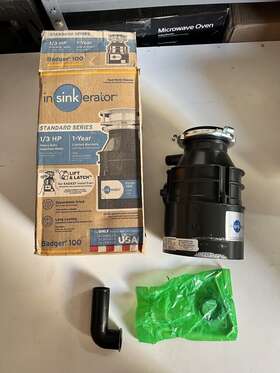 Badger100 Insinkerator Badger 100 Standard Series 1/3 Hp Continuous Feed Garbage Disposal