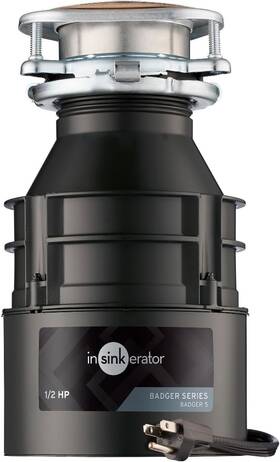 Insinkerator &lrm 79883a-ise Badger 5 Garbage Disposal With Power Cord Standard