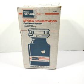 Mp3000 Insinkerator In-sink-erator / Master Plumber 1/2hp Food Waste Disposer Standard Model
