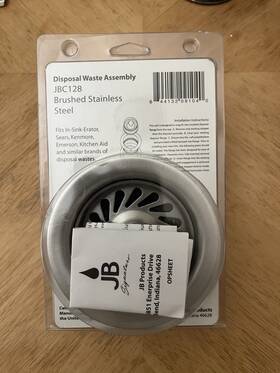 Jbc128 Jb Products In-sink-erator Disposal Waste Assembly. Kitchen Aid New. Msrp 86