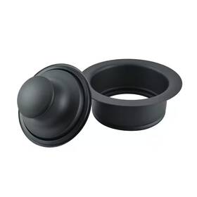 Keeney 445056423428 4 Inch Stainless Steel Garbage Disposal Flange And Stopper In Black