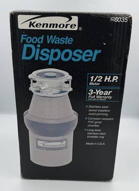 Kenmore 426035 1/2 Hp Food Waste Disposer Garbage Disposal New Open Box Complete