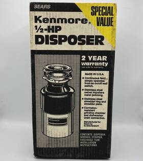 426020 Kenmore 42620 Vintage 1/2 Hp Food Waste Disposer Model Made In Usa