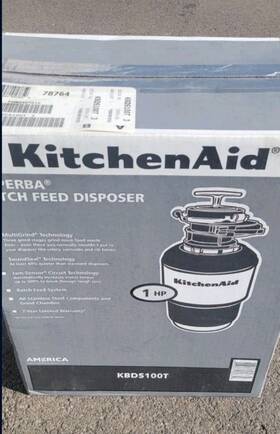 Kbds100t Kitchenaid Unopened 1-horsepower Batch Feed Disposal