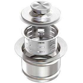 Kone 728944840406 Extended Garbage Disposal Flange With Strainer And Stopper Deep 304 Stainles