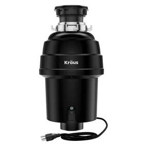 Kraus 313115389350 Wasteguard 1 Hp Continuous Feed Garbage Disposal For Kitchen Sinks With Power Co